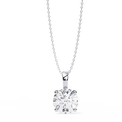 Prima Veridienne Round Solitaire Pendant