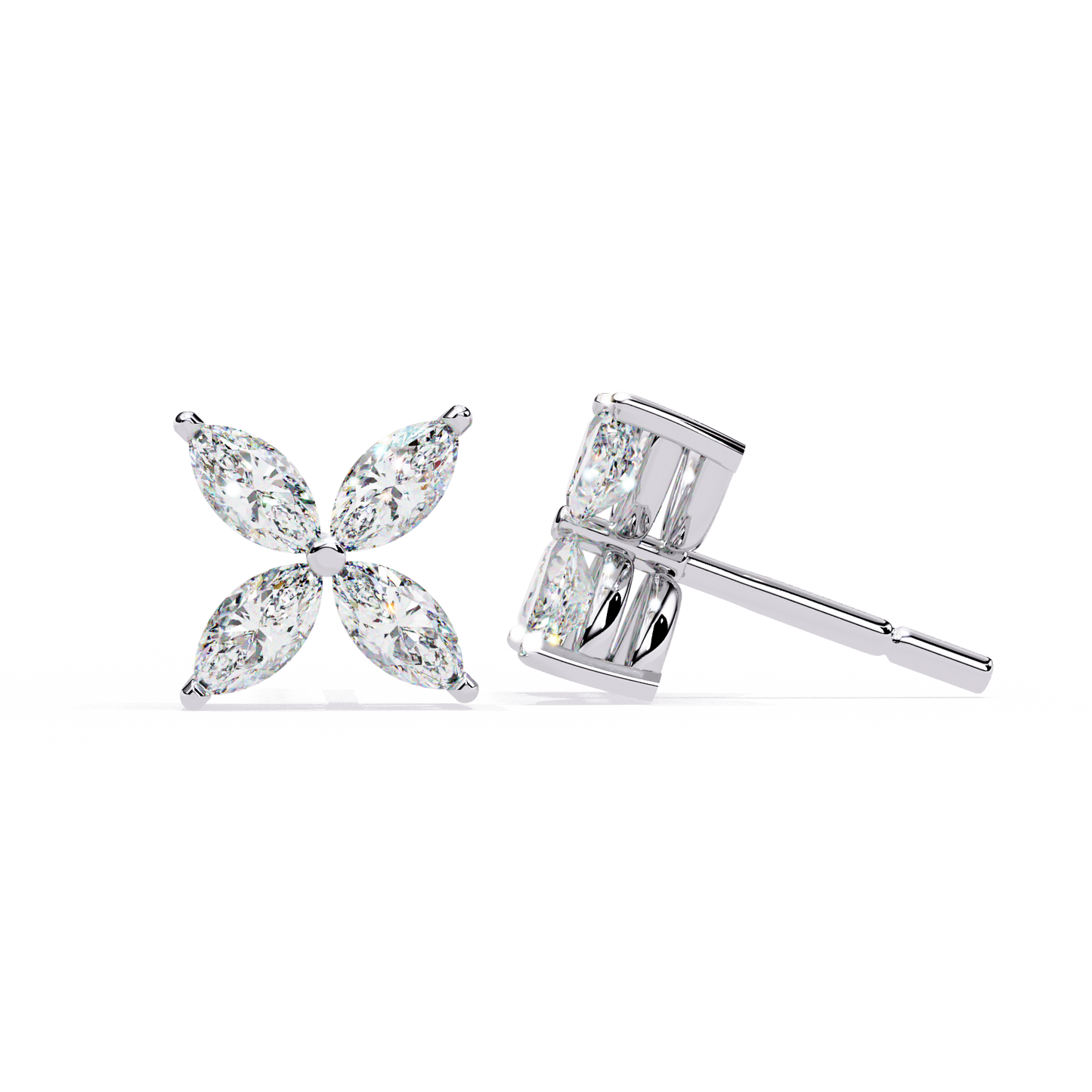 Moon Petals Diamond Earrings