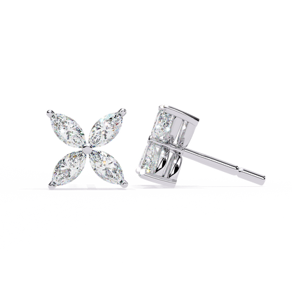 Moon Petals Diamond Earrings