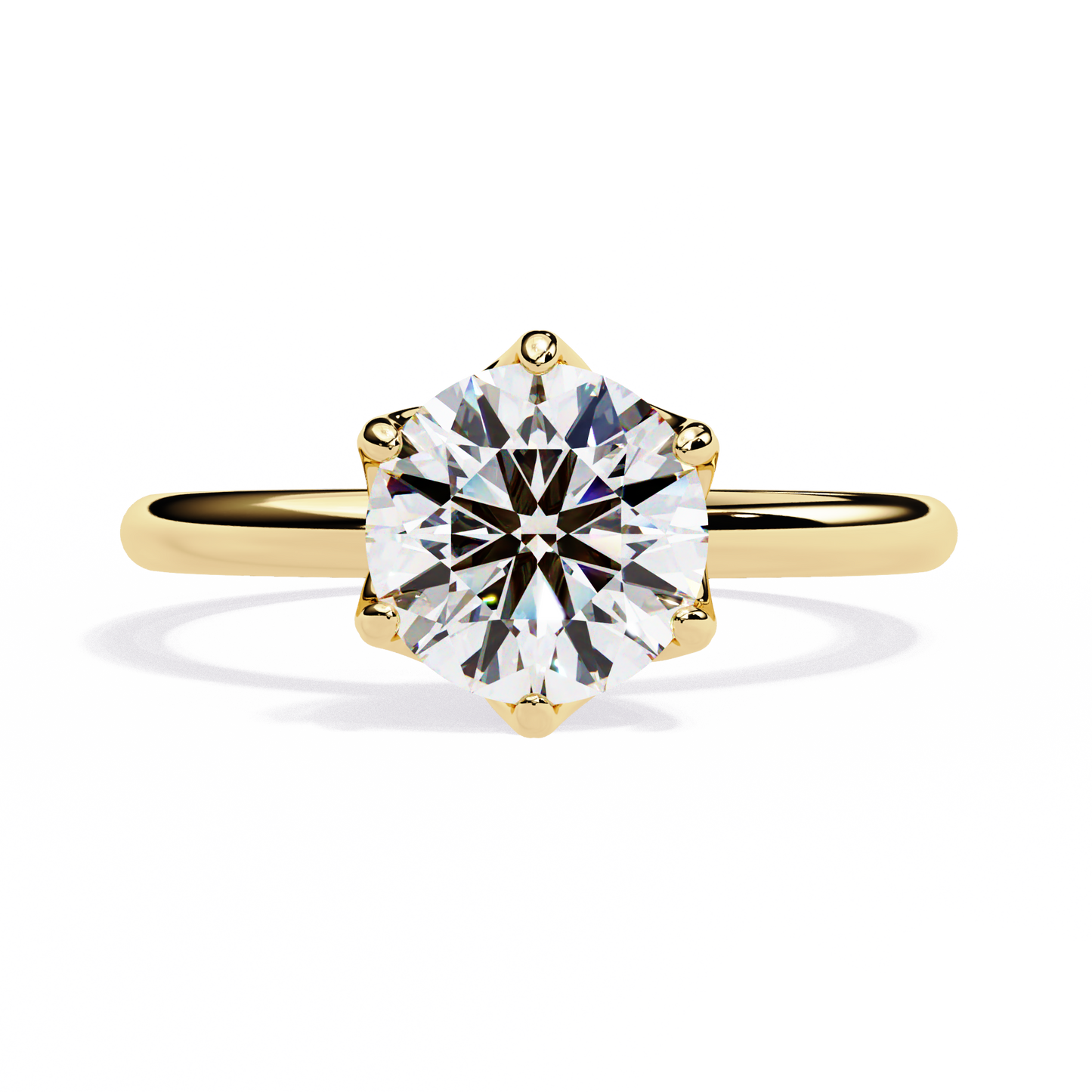 Oriana Vertex Round Solitaire Ring