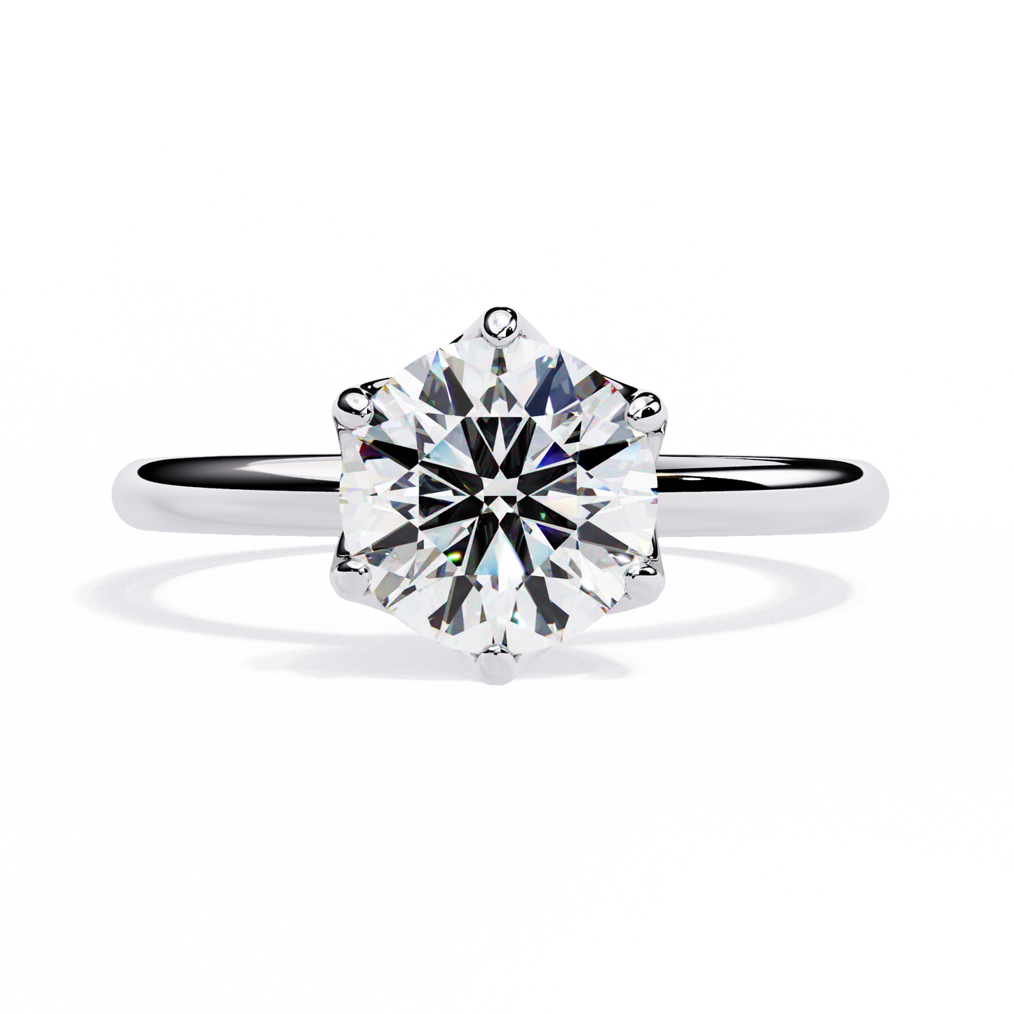 Oriana Vertex Round Solitaire Ring