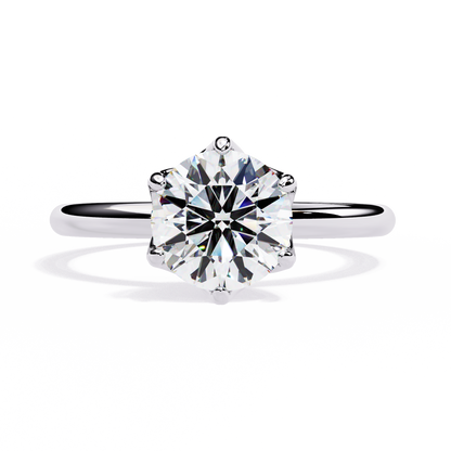 Oriana Vertex Round Solitaire Ring