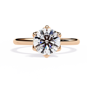 Oriana Vertex Round Solitaire Ring