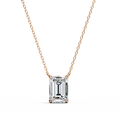 Valoria Eternelle Emerald Solitaire Pendant