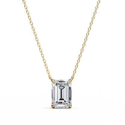 Valoria Eternelle Emerald Solitaire Pendant