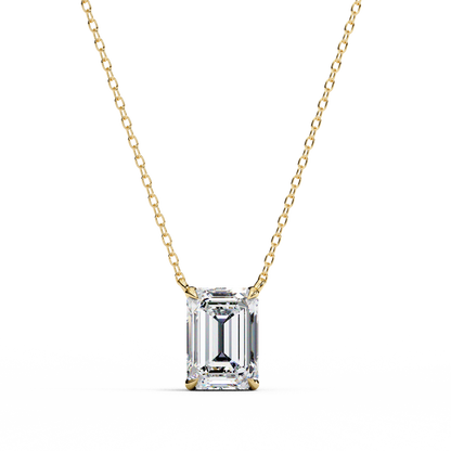 Valoria Eternelle Emerald Solitaire Pendant