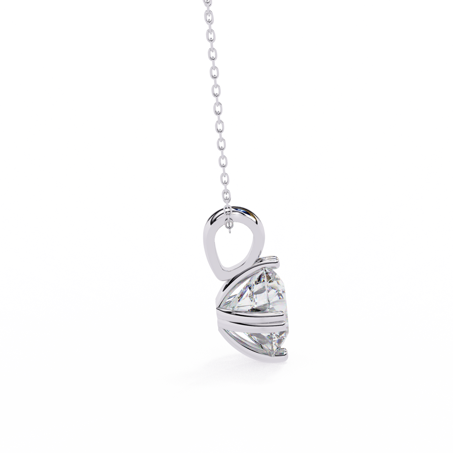 Orabella Crown Round Solitaire Pendant