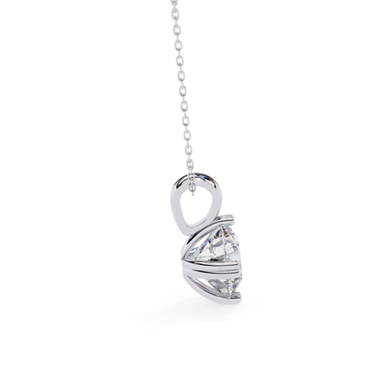Orabella Crown Round Solitaire Pendant