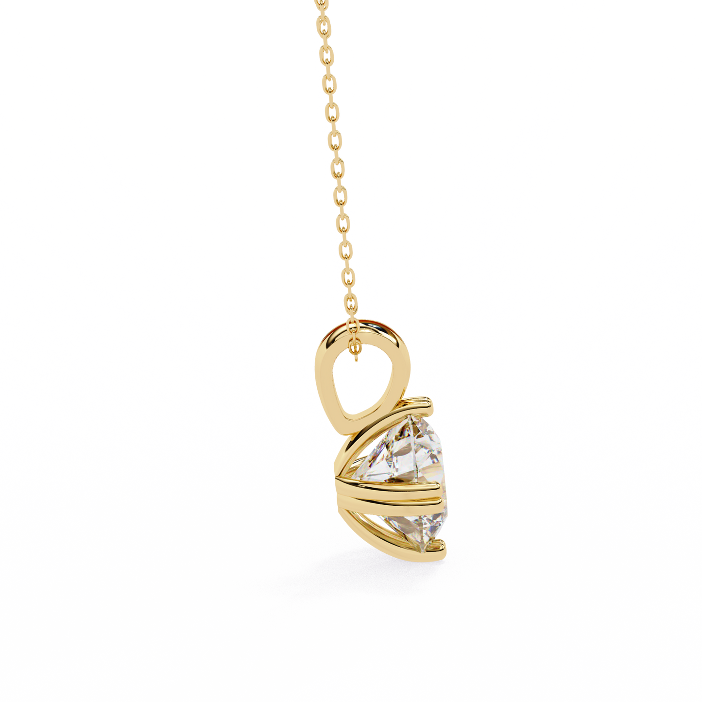 Orabella Crown Round Solitaire Pendant