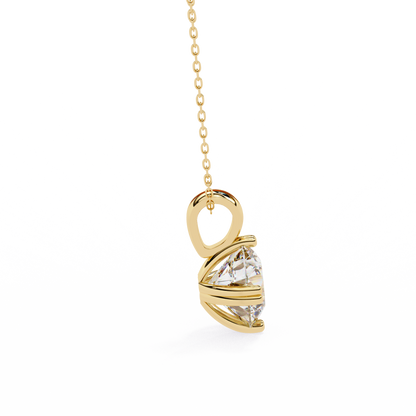 Orabella Crown Round Solitaire Pendant