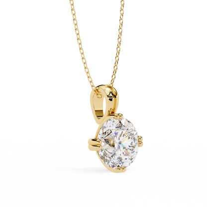 Orabella Crown Round Solitaire Pendant