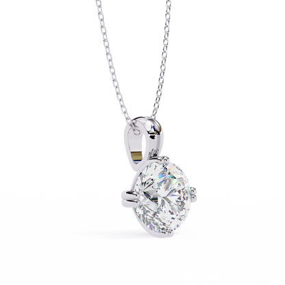 Orabella Crown Round Solitaire Pendant