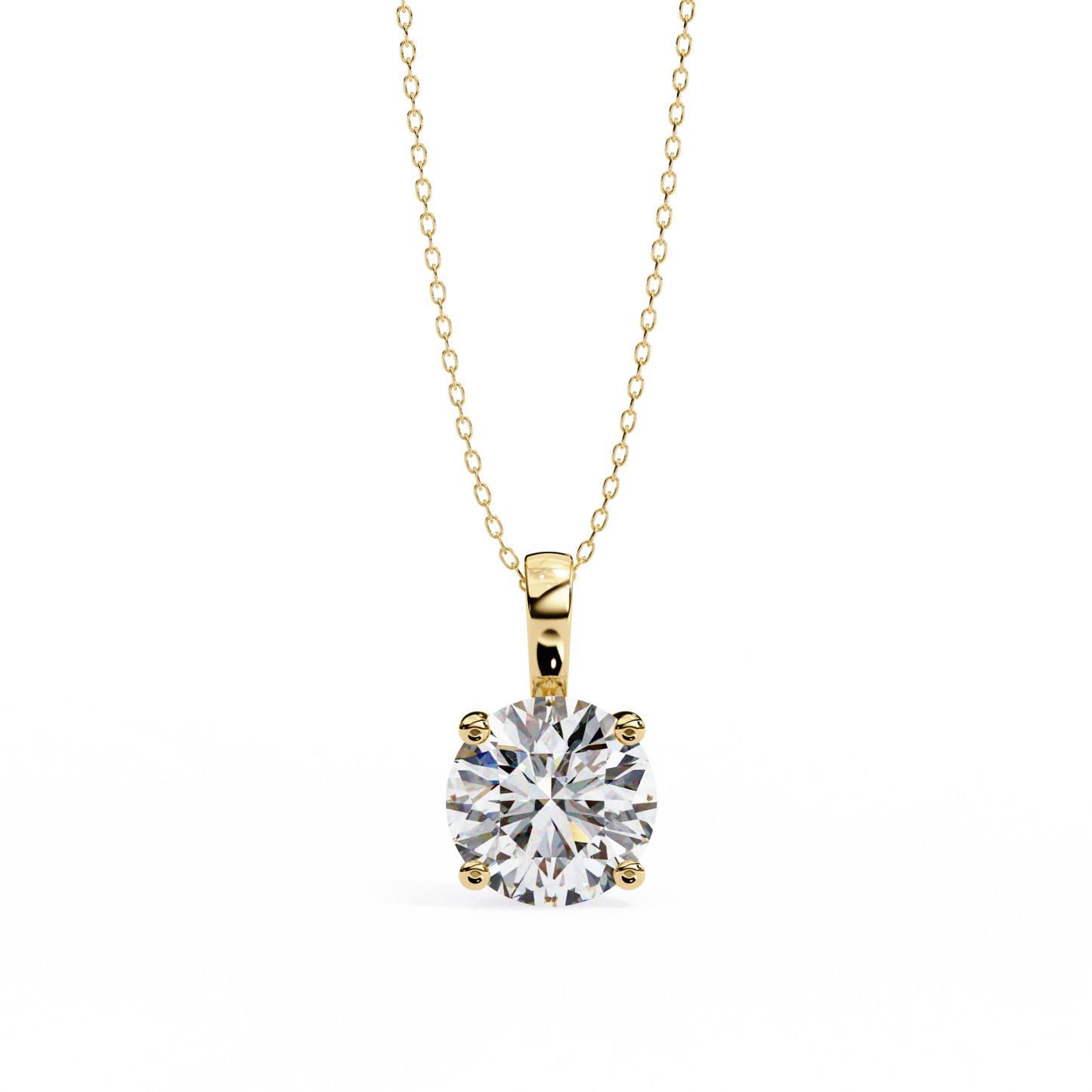 Prima Veridienne Round Solitaire Pendant