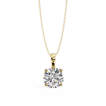Prima Veridienne Round Solitaire Pendant