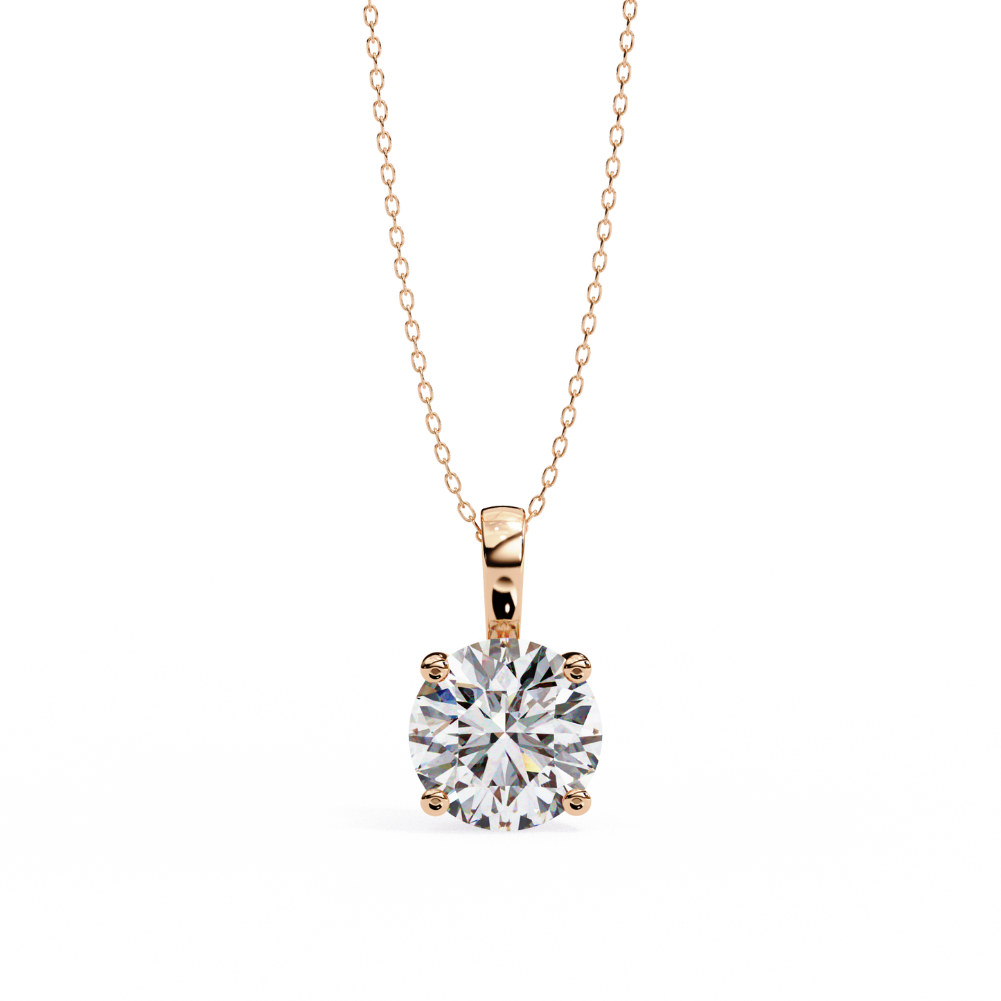 Prima Veridienne Round Solitaire Pendant