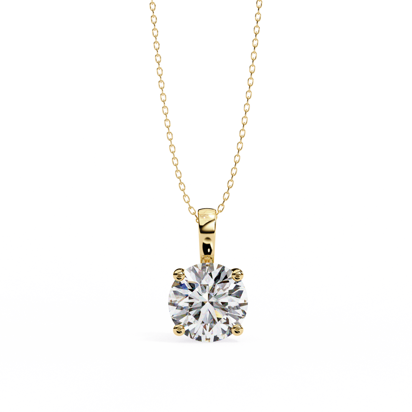 Prima Veridienne Round Solitaire Pendant