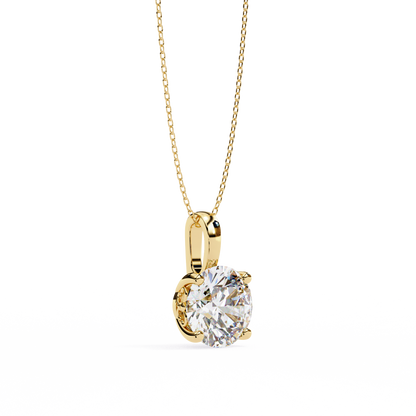 Prima Veridienne Round Solitaire Pendant