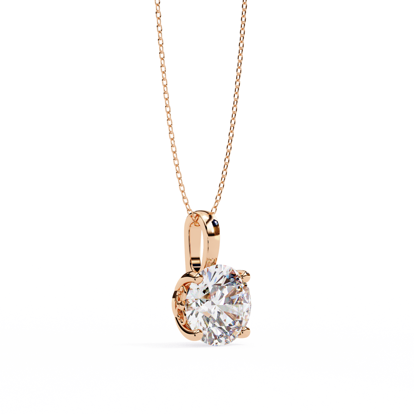 Prima Veridienne Round Solitaire Pendant
