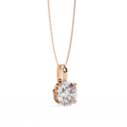 Prima Veridienne Round Solitaire Pendant