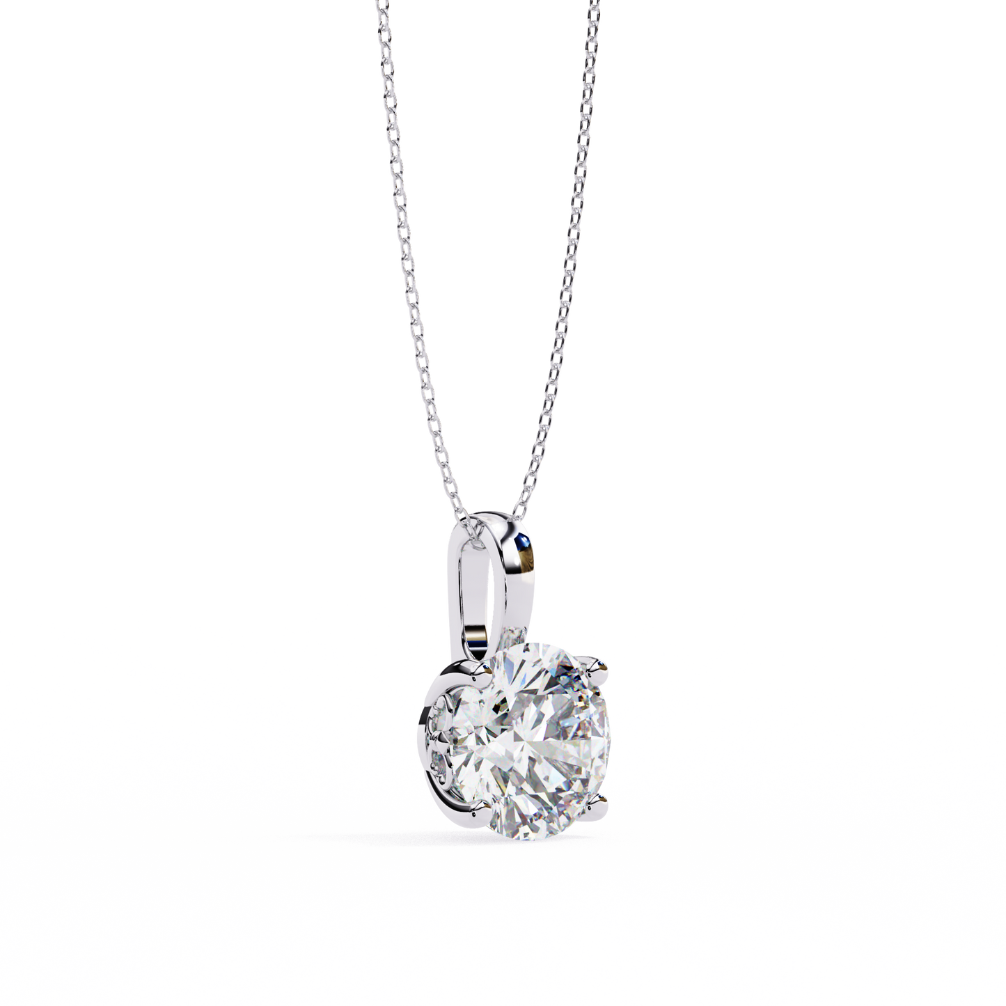 Prima Veridienne Round Solitaire Pendant