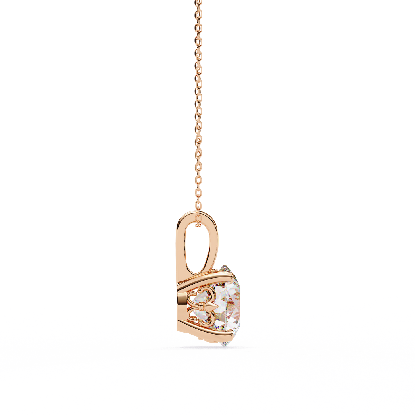Prima Veridienne Round Solitaire Pendant