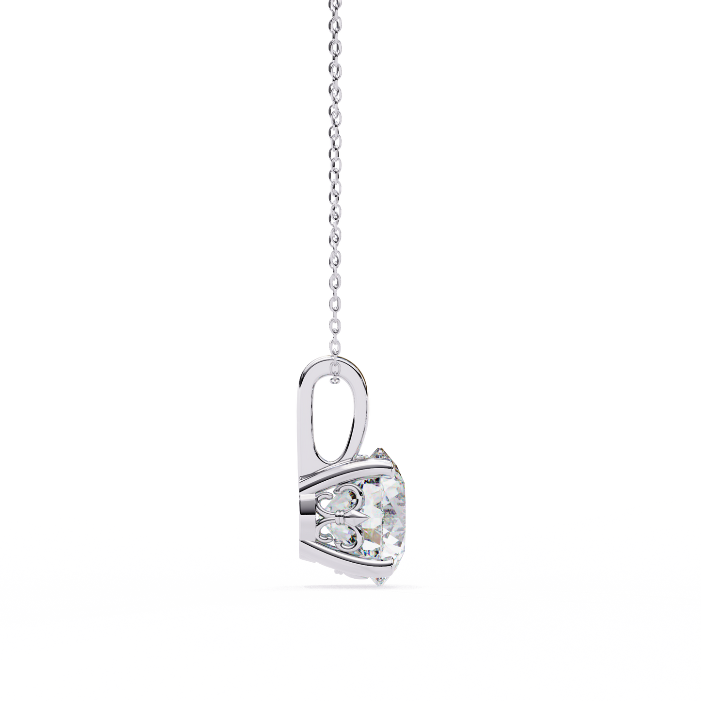 Prima Veridienne Round Solitaire Pendant