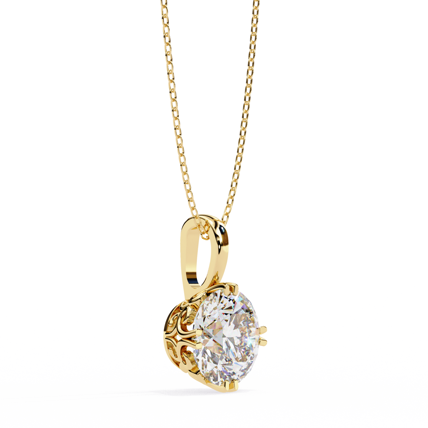 Astrelline Haute Round Diamond Pendant