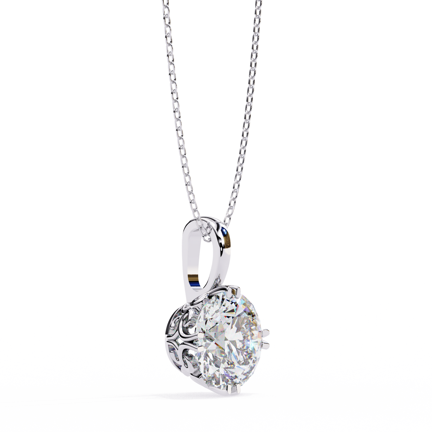 Astrelline Haute Round Diamond Pendant