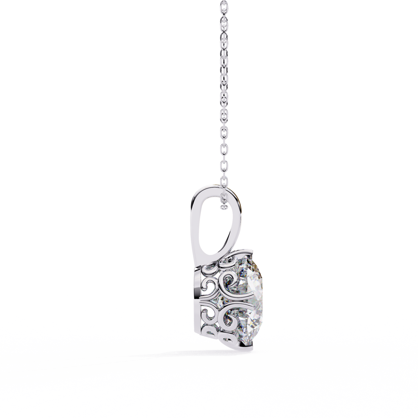 Astrelline Haute Round Diamond Pendant
