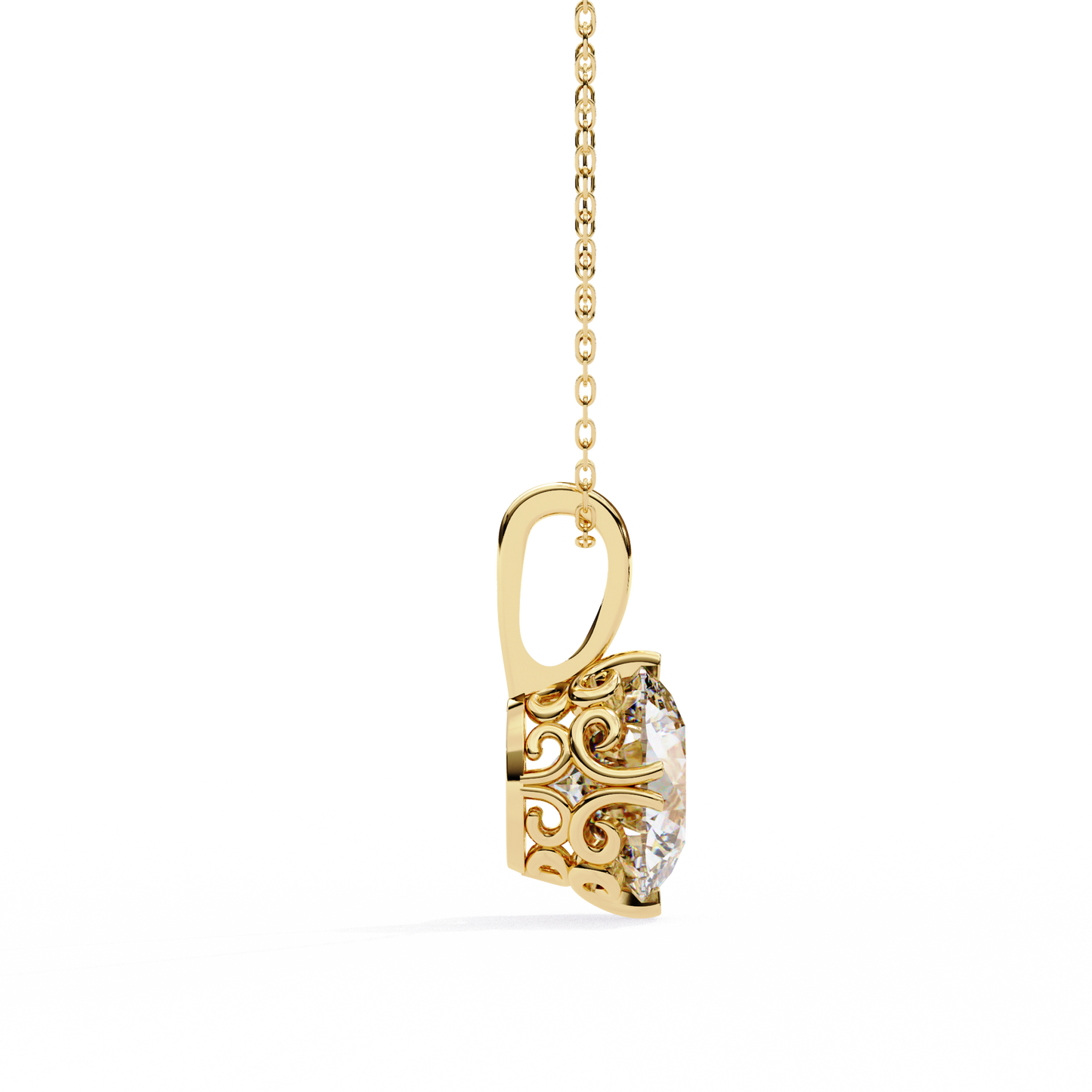 Astrelline Haute Round Diamond Pendant