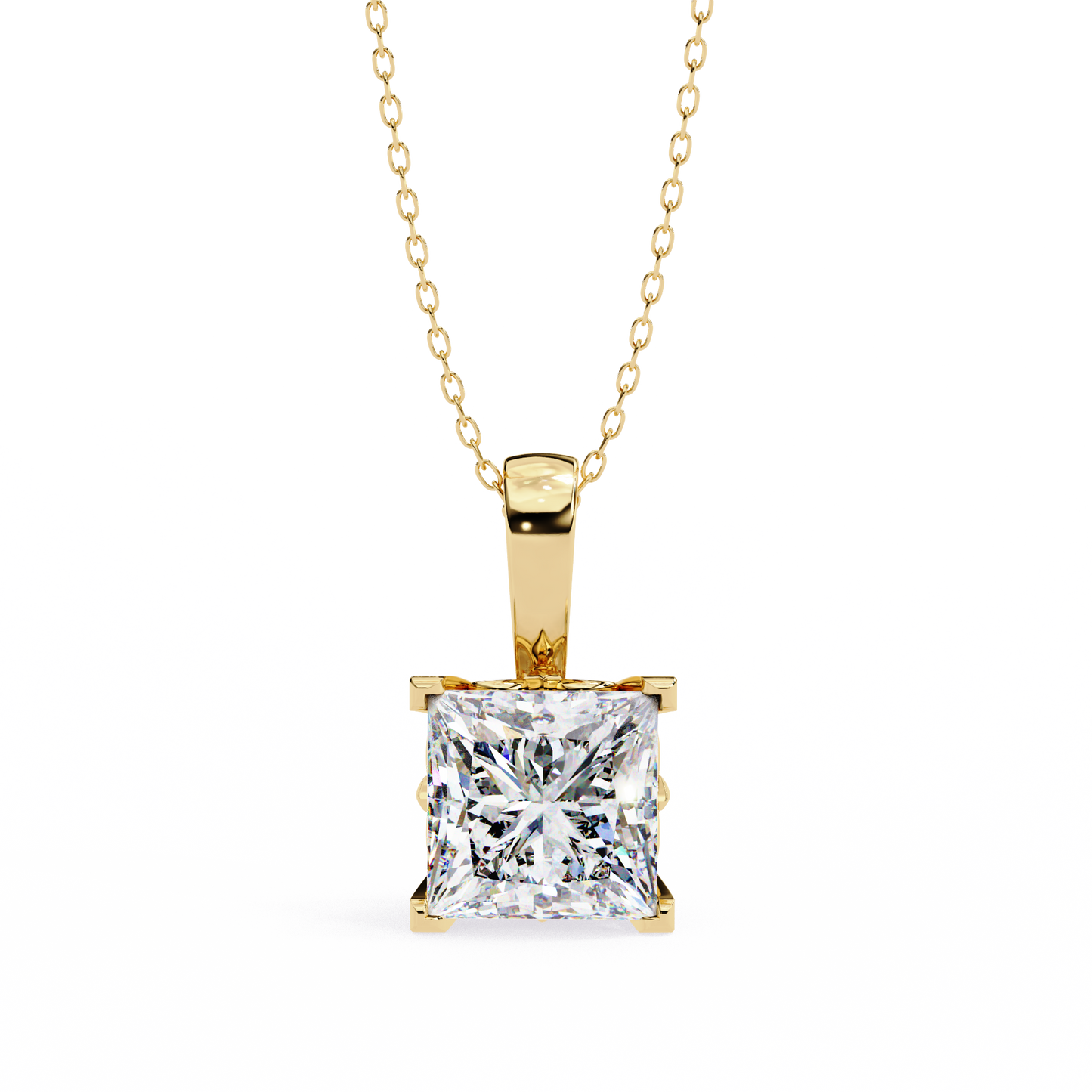 Regalia Puriste Princess Cut Solitaire Pendant