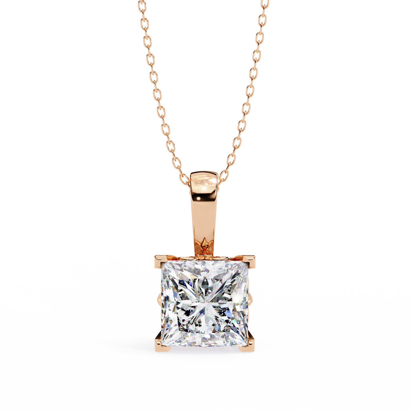Regalia Puriste Princess Cut Solitaire Pendant