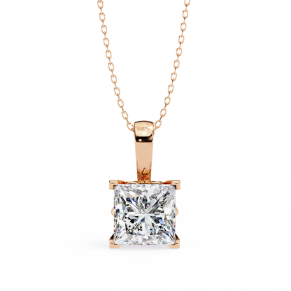 Regalia Puriste Princess Cut Solitaire Pendant