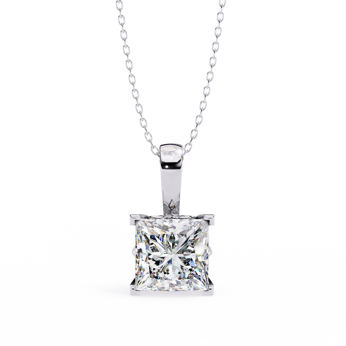 Regalia Puriste Princess Cut Solitaire Pendant