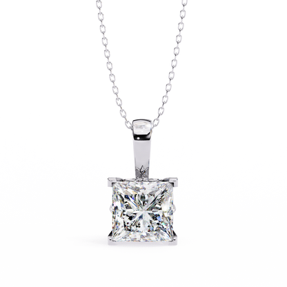 Regalia Puriste Princess Cut Solitaire Pendant