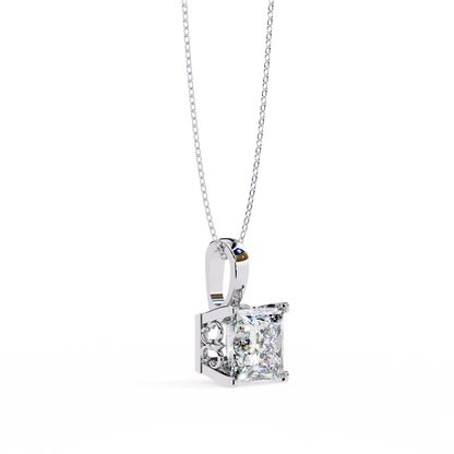 Regalia Puriste Princess Cut Solitaire Pendant