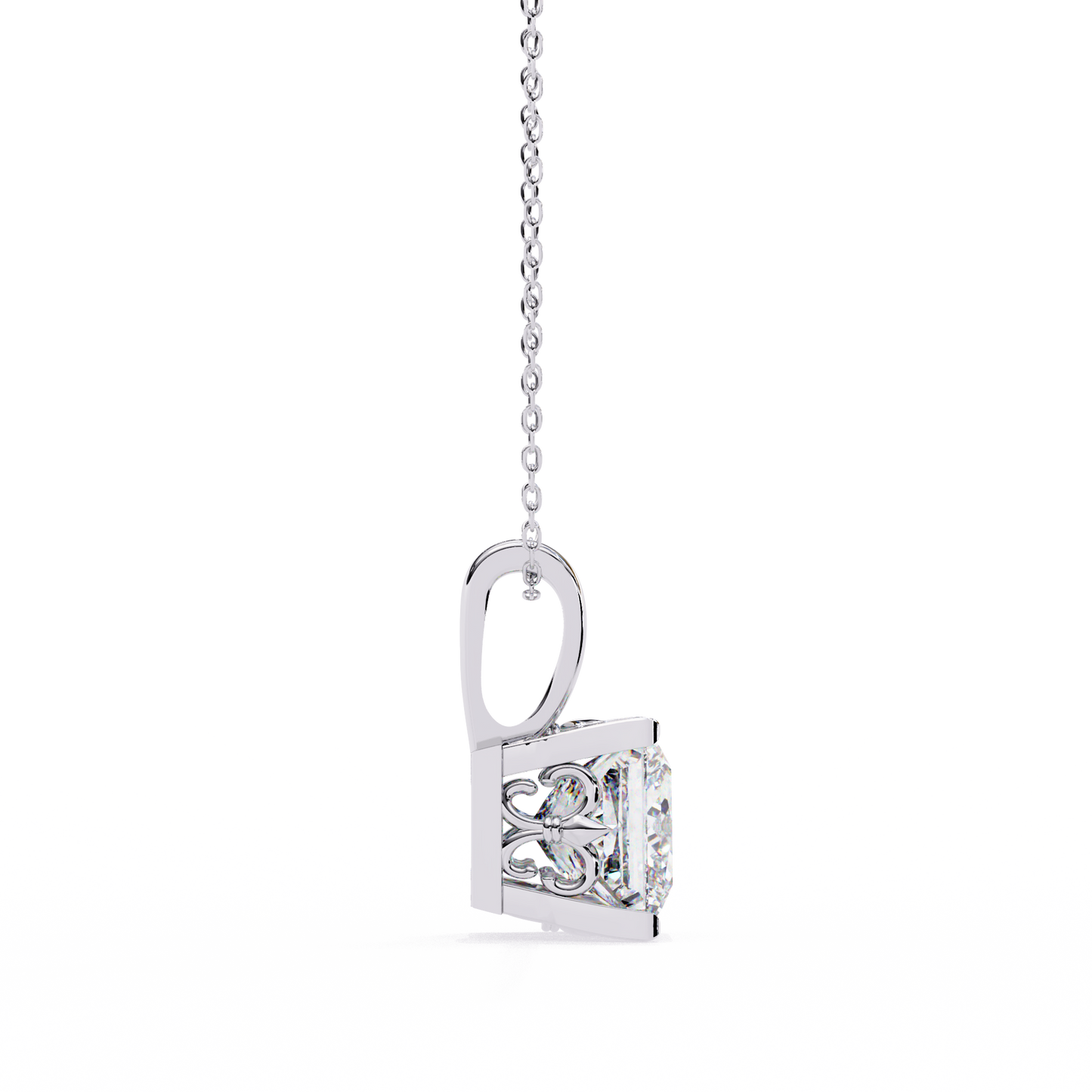 Regalia Puriste Princess Cut Solitaire Pendant