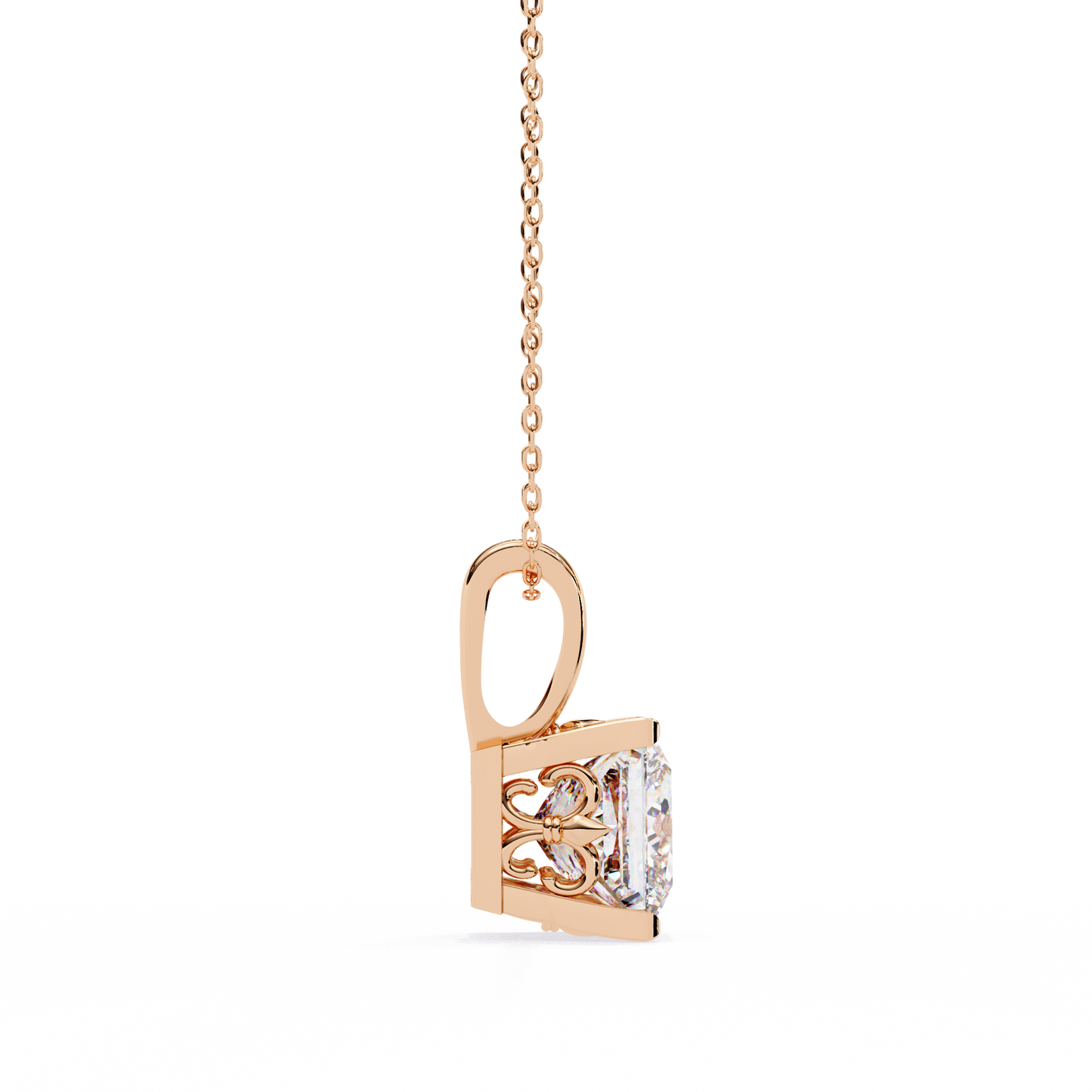 Regalia Puriste Princess Cut Solitaire Pendant
