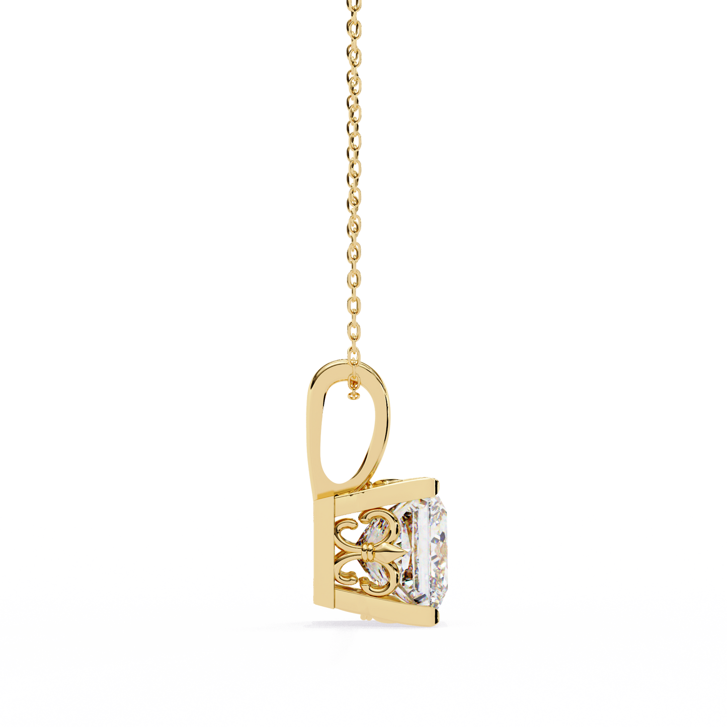 Regalia Puriste Princess Cut Solitaire Pendant