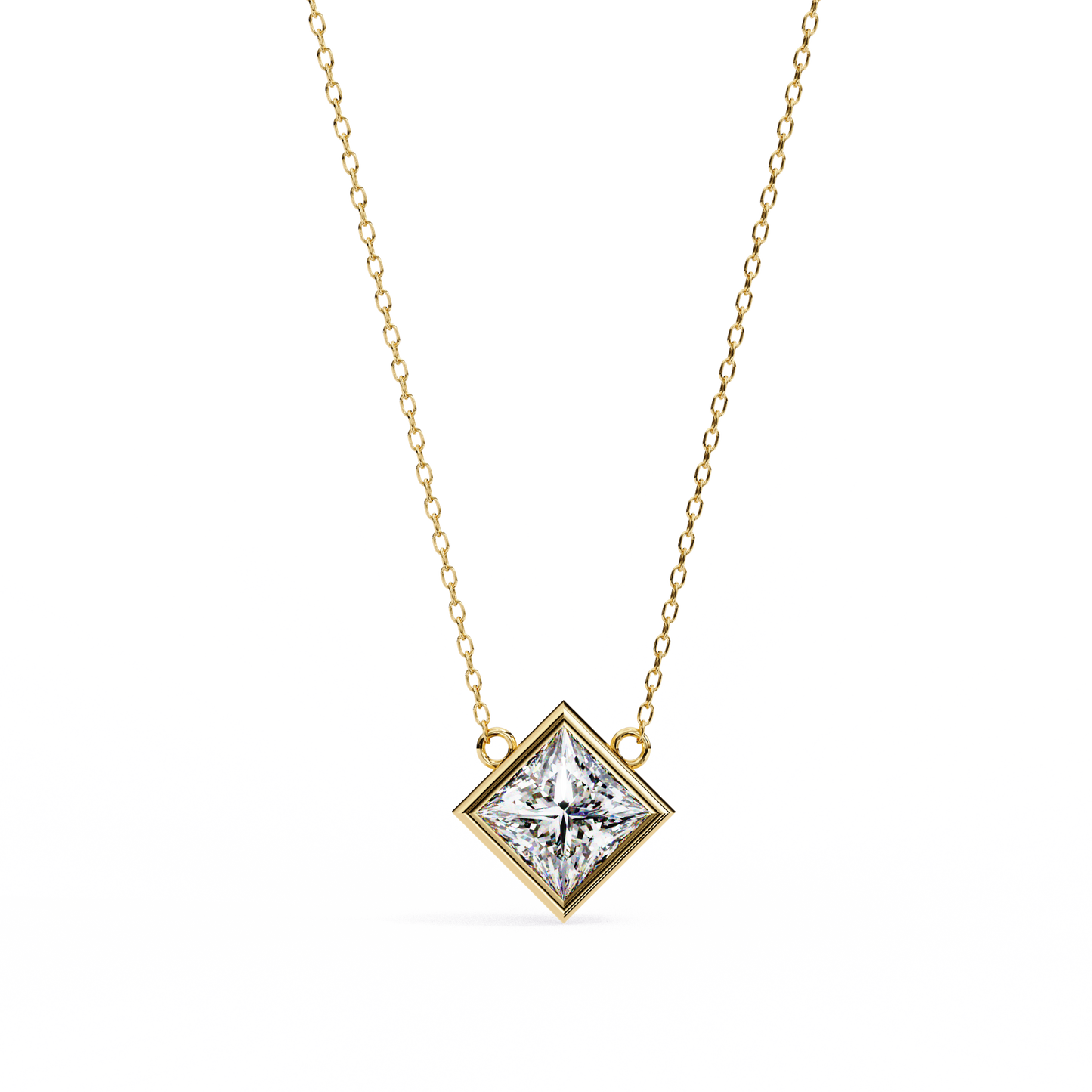 Velluto Celestine Princess Cut Solitaire Pendant