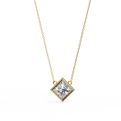 Velluto Celestine Princess Cut Solitaire Pendant