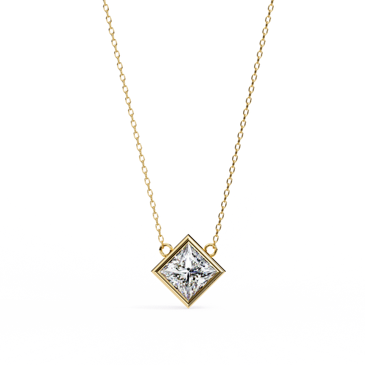 Velluto Celestine Princess Cut Solitaire Pendant