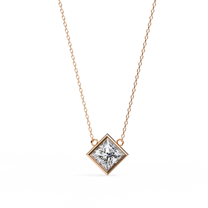 Velluto Celestine Princess Cut Solitaire Pendant