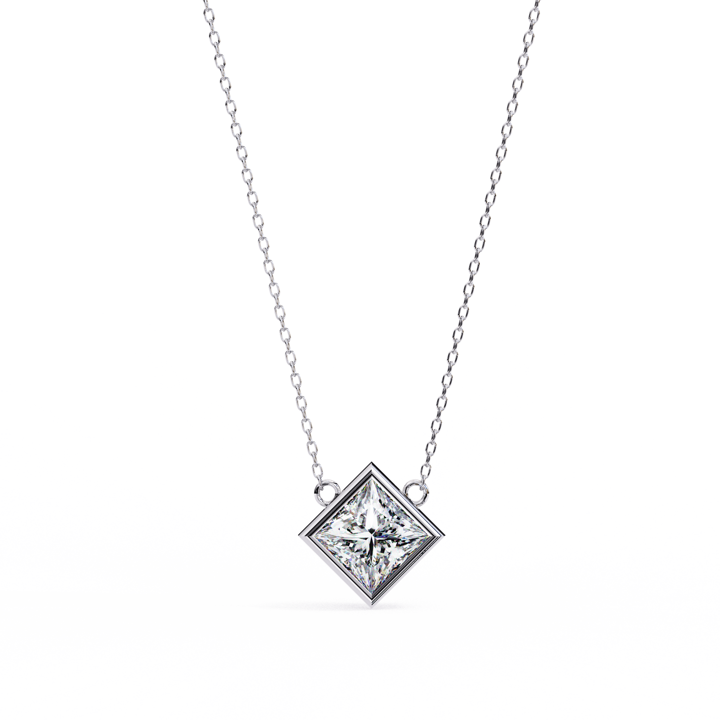 Velluto Celestine Princess Cut Solitaire Pendant