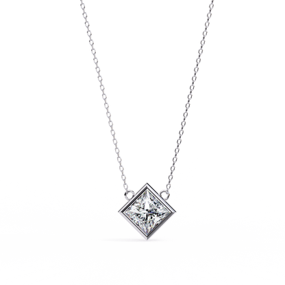 Velluto Celestine Princess Cut Solitaire Pendant