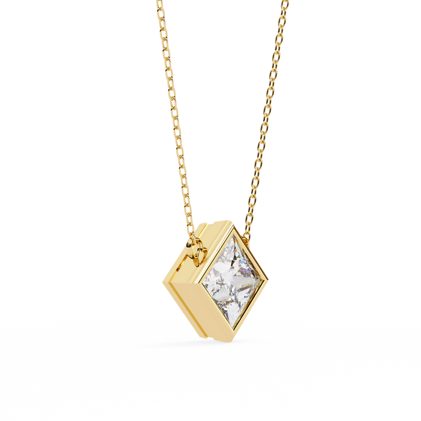 Velluto Celestine Princess Cut Solitaire Pendant
