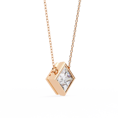 Velluto Celestine Princess Cut Solitaire Pendant