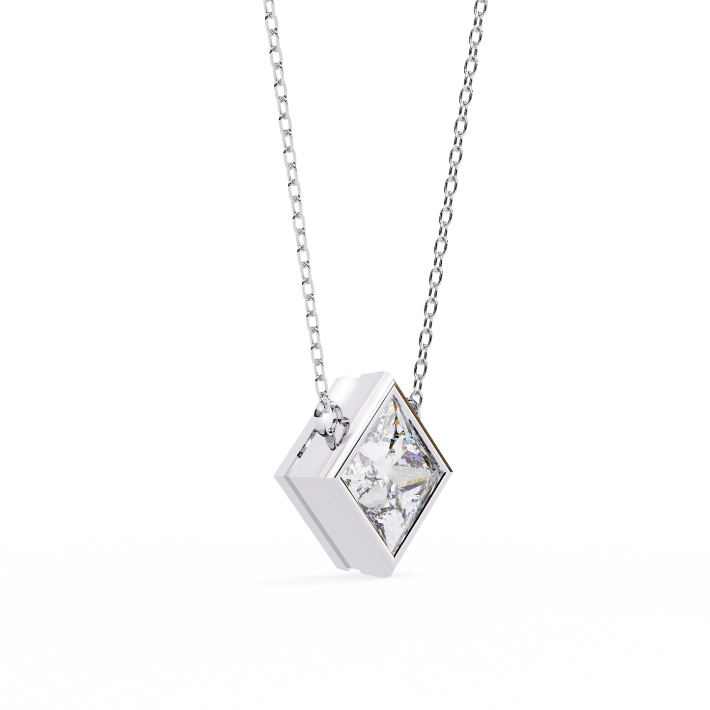 Velluto Celestine Princess Cut Solitaire Pendant