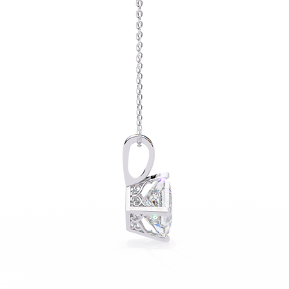 Imperessa Diore Princess Cut Solitaire Pendant