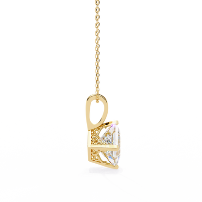 Imperessa Diore Princess Cut Solitaire Pendant